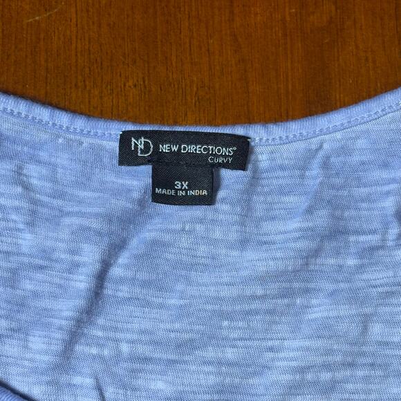New Directions Blue Top Size 3X - Picture 2 of 6